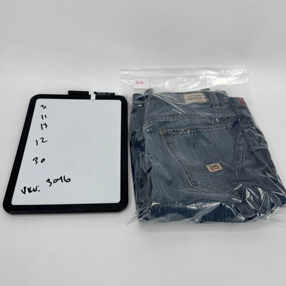 Ecko Unltd Shorts Mens 30 (31x11 ACTUAL) Clifton Short Baggy Blue Denim Vintage - Picture 8 of 8